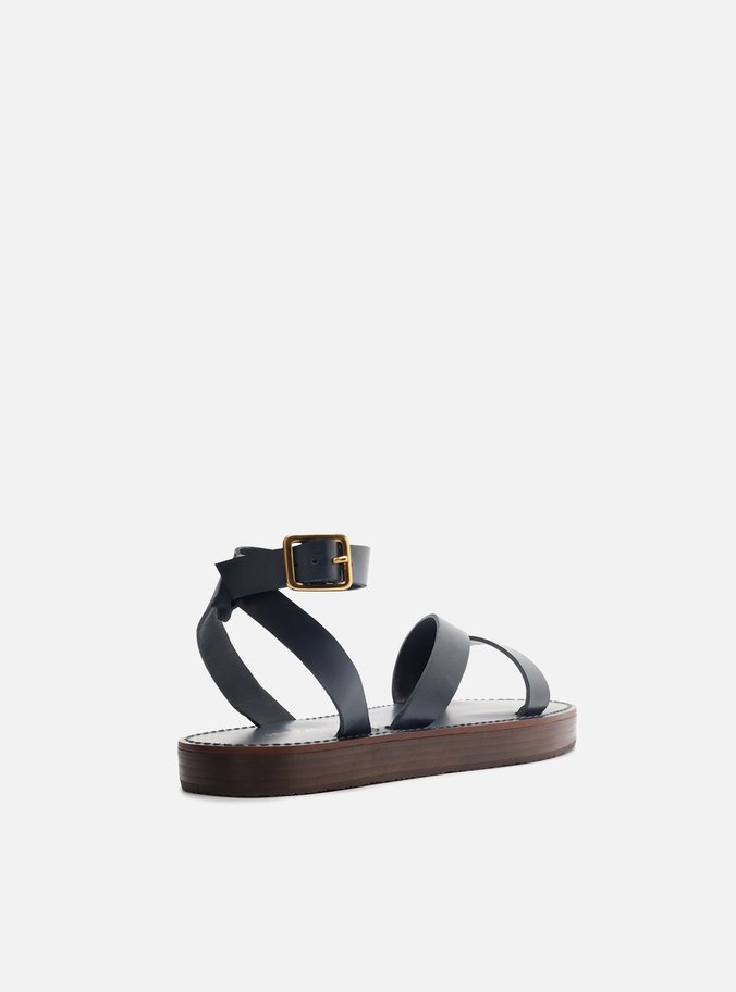 Sandália Azul Salto Flatform