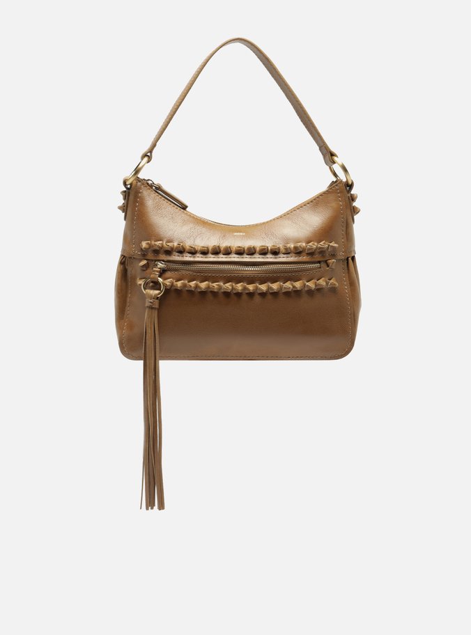 Bolsa Tiracolo Caramelo Couro Estonado Média Bolso