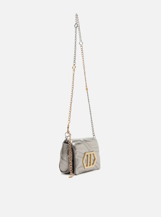 Bolsa Tiracolo Prata Couro Emma Pequena
