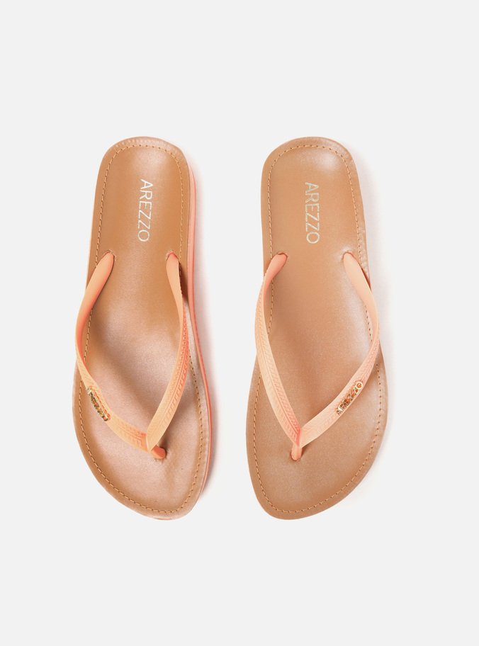 Chinelo de Dedo Laranja Brizza