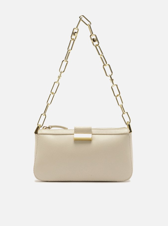 Bolsa Shoulder Off White Couro Média Corrente