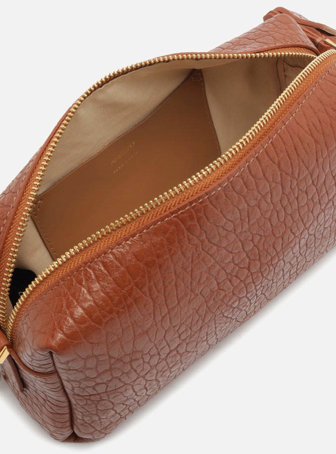 Bolsa Tiracolo Couro Marrom Pequena