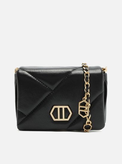 Mini Bag Tiracolo Preta Couro Pingentes | Arezzo
