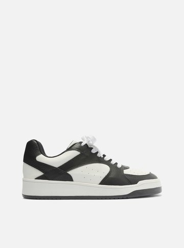 Tênis Branco Couro Street Preto