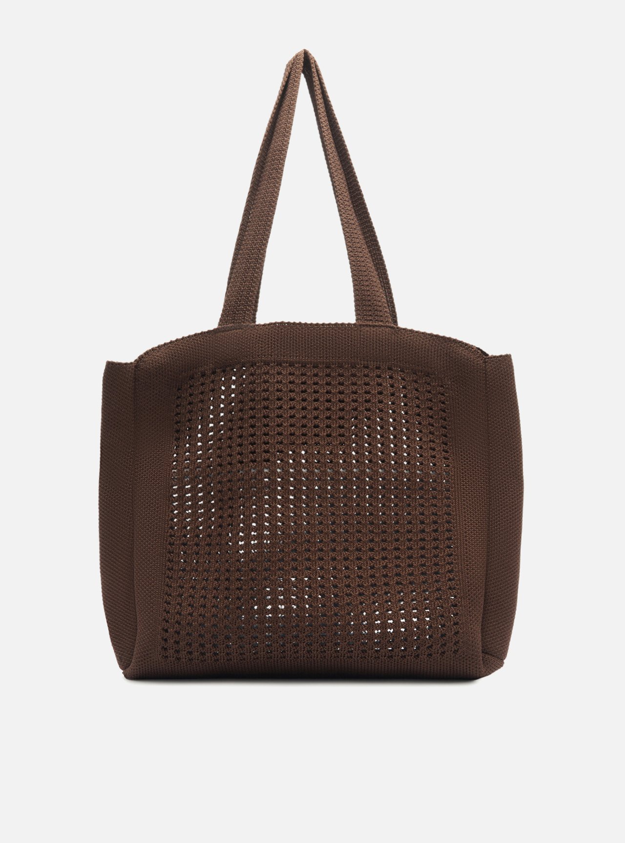 Bolsa Shopping Marrom Knit Grande Brizza — foto 3