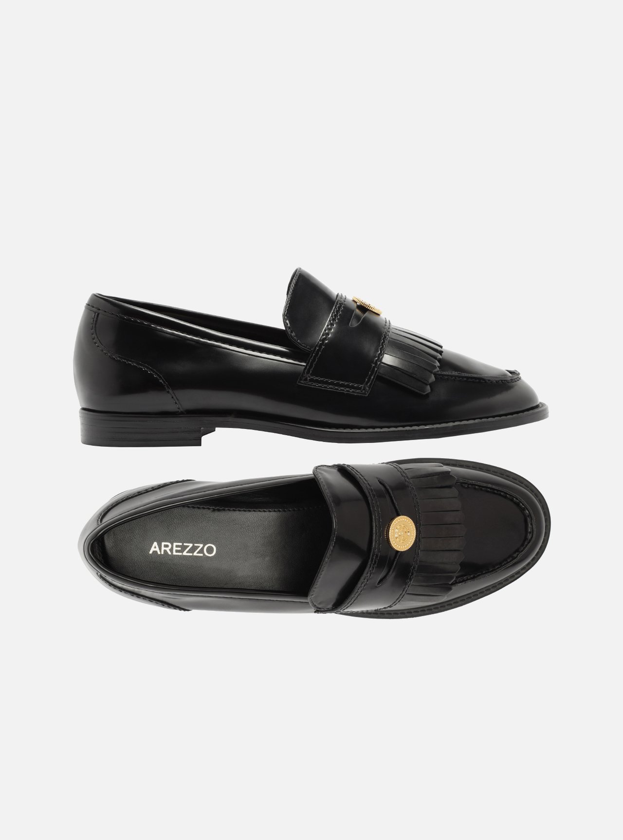Mocassim Preto Bico Redondo Barbicacho — foto 5