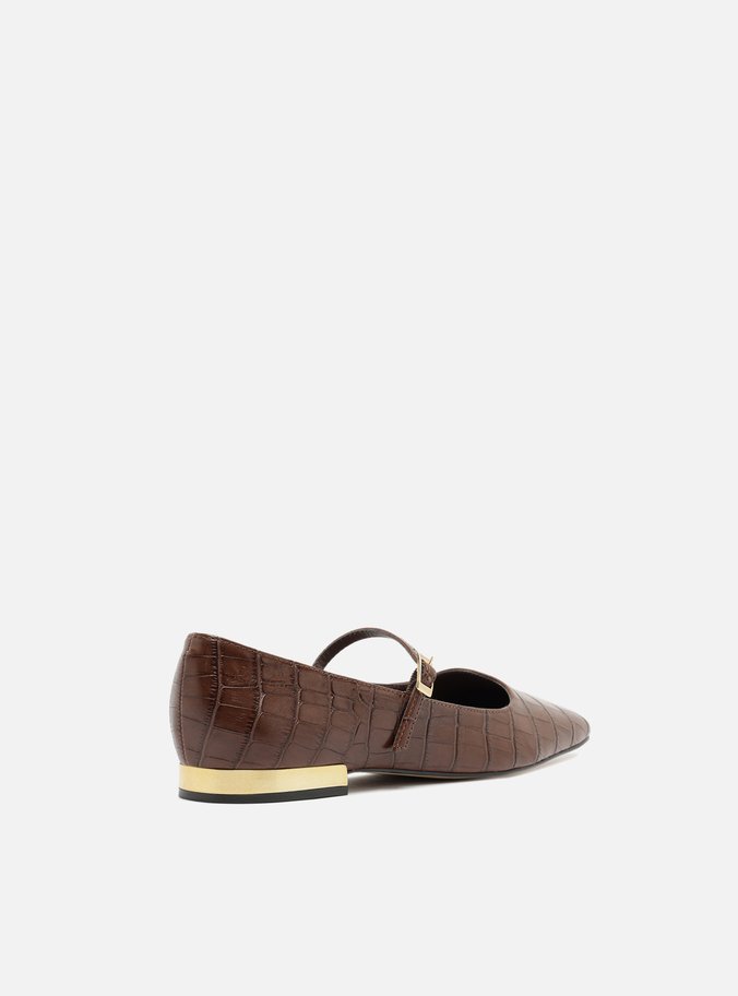 Sapatilha Marrom Croco