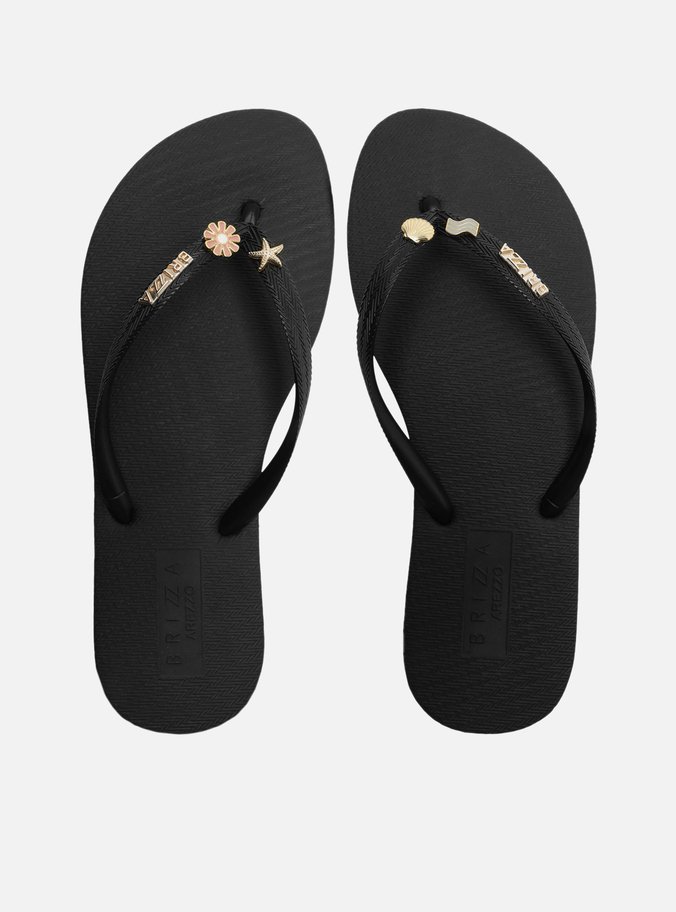 Chinelo Preto Essential Pins Metal