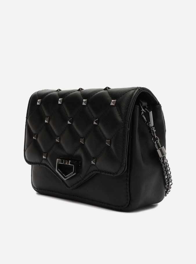 Bolsa Tiracolo Preta Couro Thai Pequena