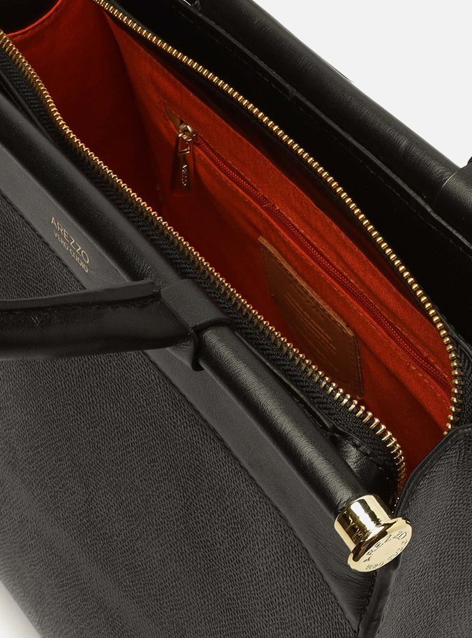 Bolsa Tote Preta Couro Maria Média