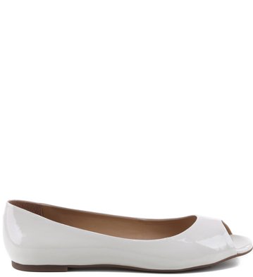 Peep Toe Verniz Off-White