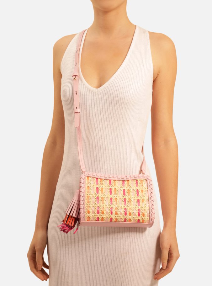 Bolsa Clutch Rosa Palha Celina Pequena
