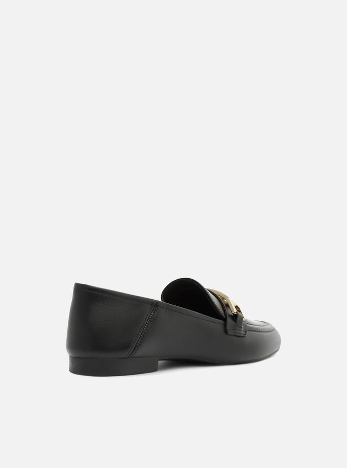 Mocassim Preto Salto Rasteiro