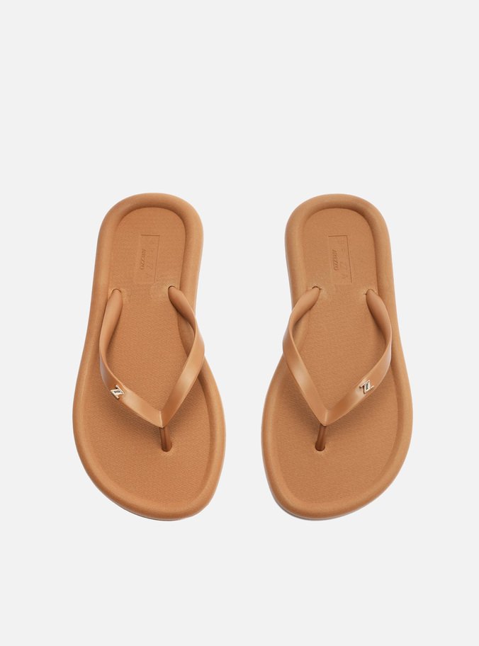 Chinelo de Dedo Nude Tiras Bold Brizza