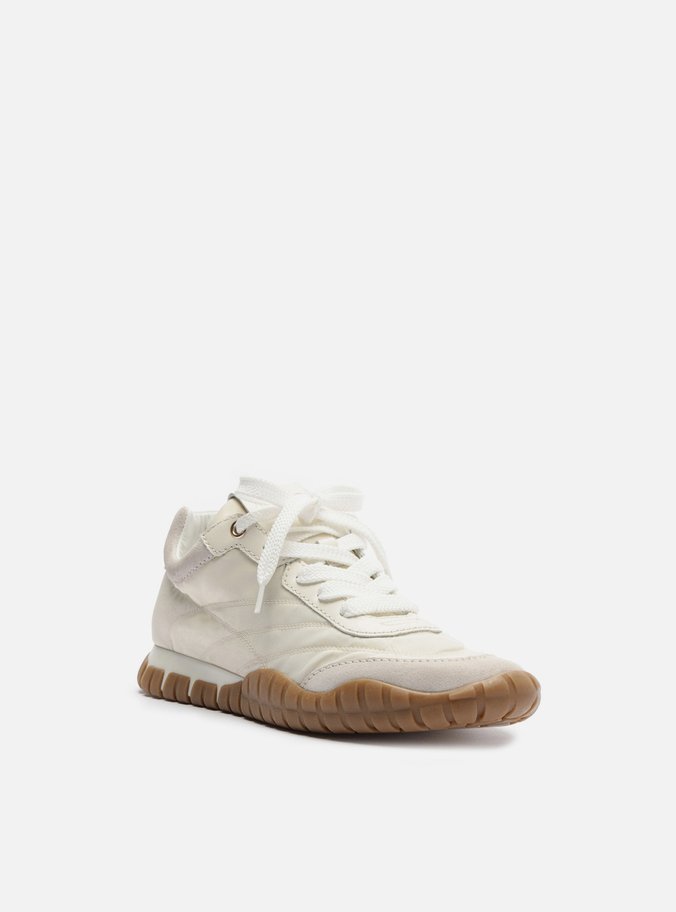 Tênis Branco Suede Mix Sola Emborrachada