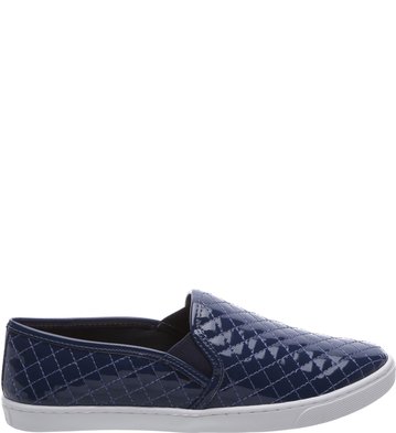 Slip On Matelassê Envernizado Marino