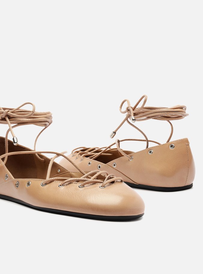 Sapatilha Ballerina Nude Amarração