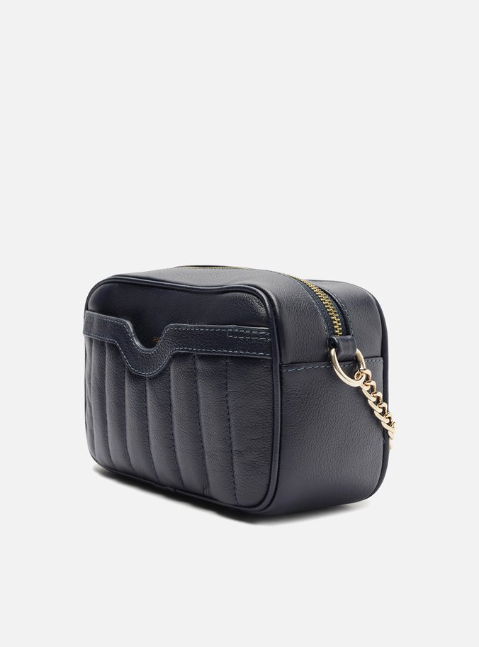 Bolsa Tiracolo Azul Couro Francine Pequena