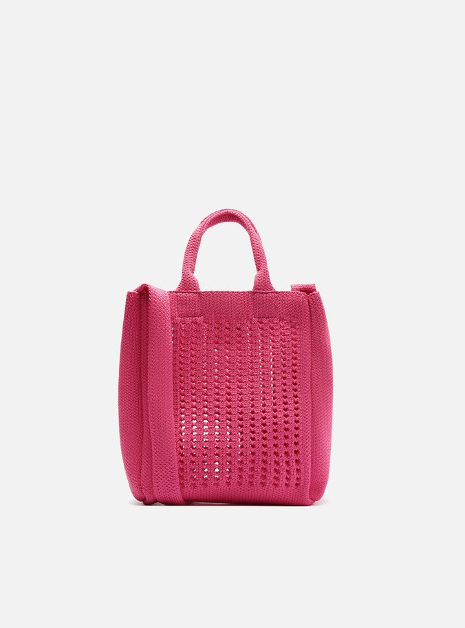 Bolsa Tote Rosa Croche Monaco Pequena