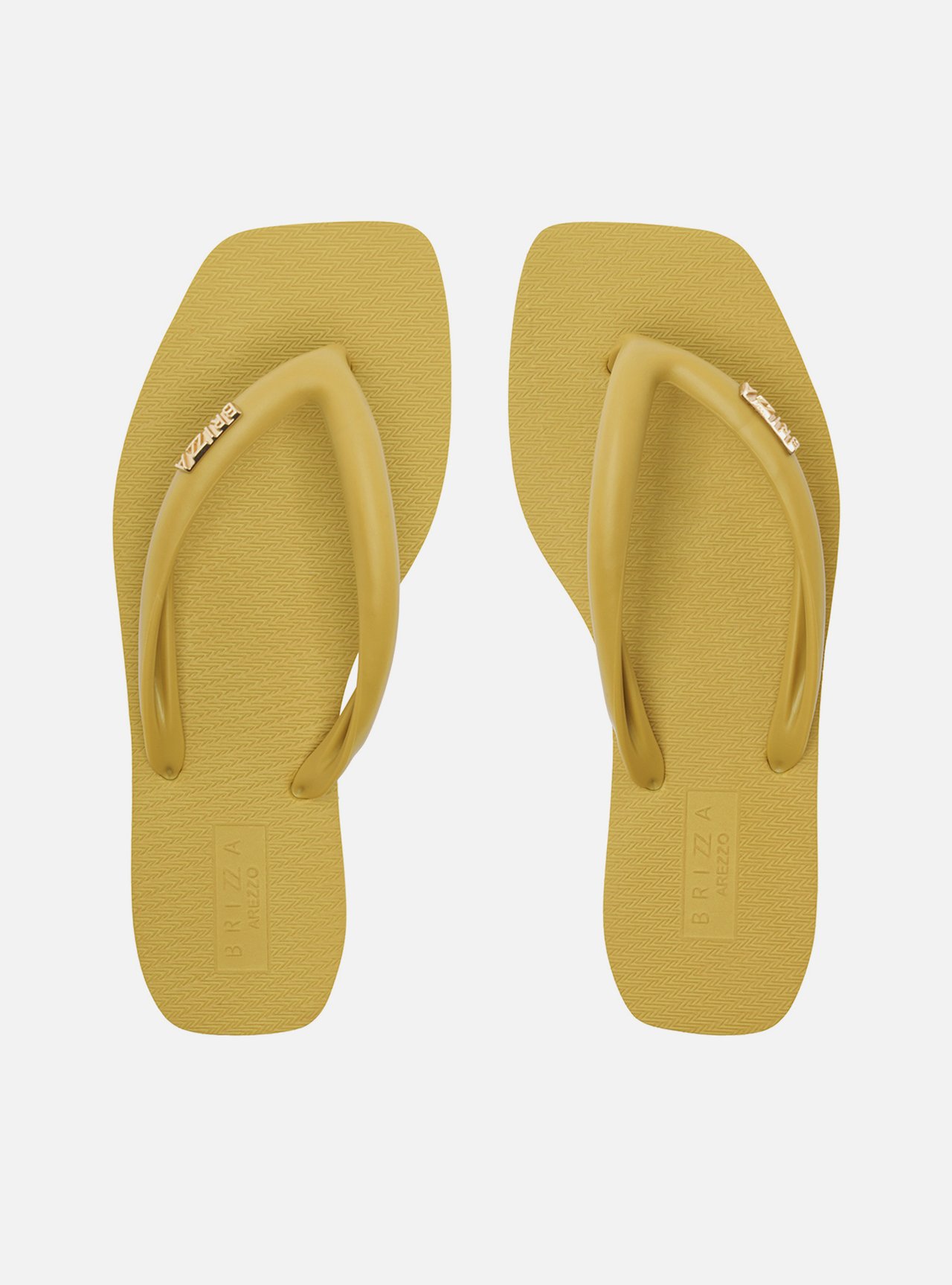 Chinelo de Dedo Verde Off White Flatform Metais Brizza — foto 1
