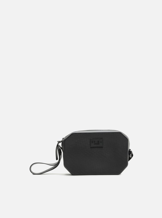 Clutch Preta Geométrica Square
