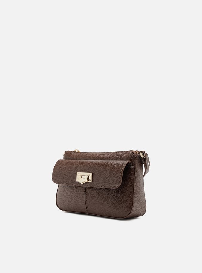 Bolsa Tiracolo Marrom Pequena Encaixe Metal