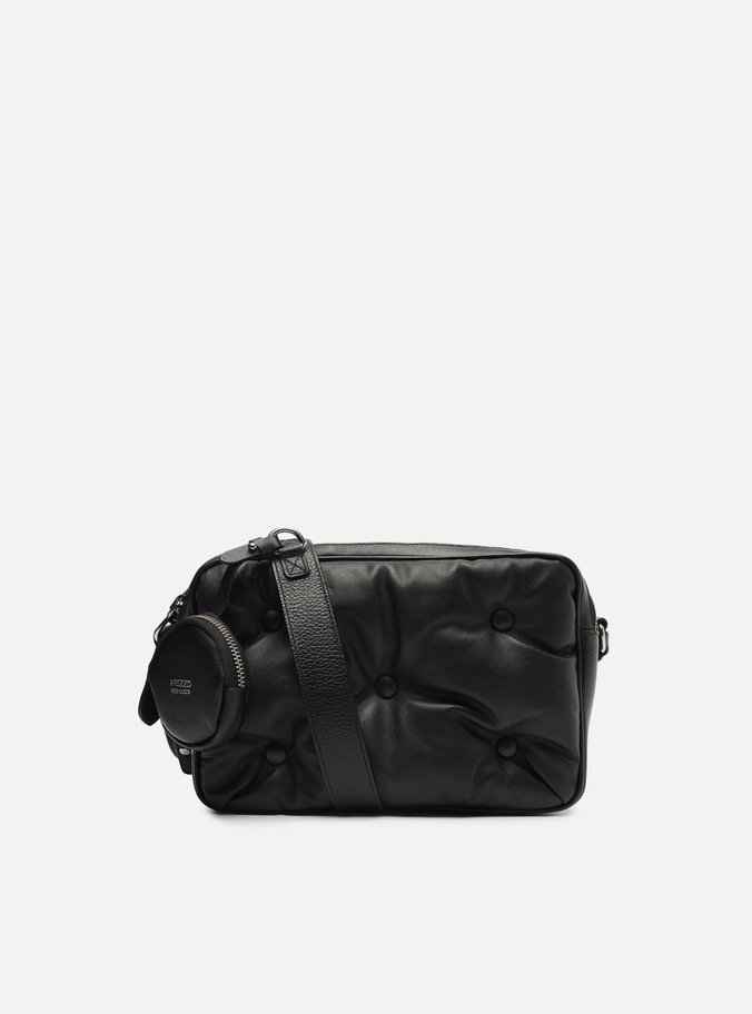 Bolsa Tiracolo Preta Couro Média Mini Bag