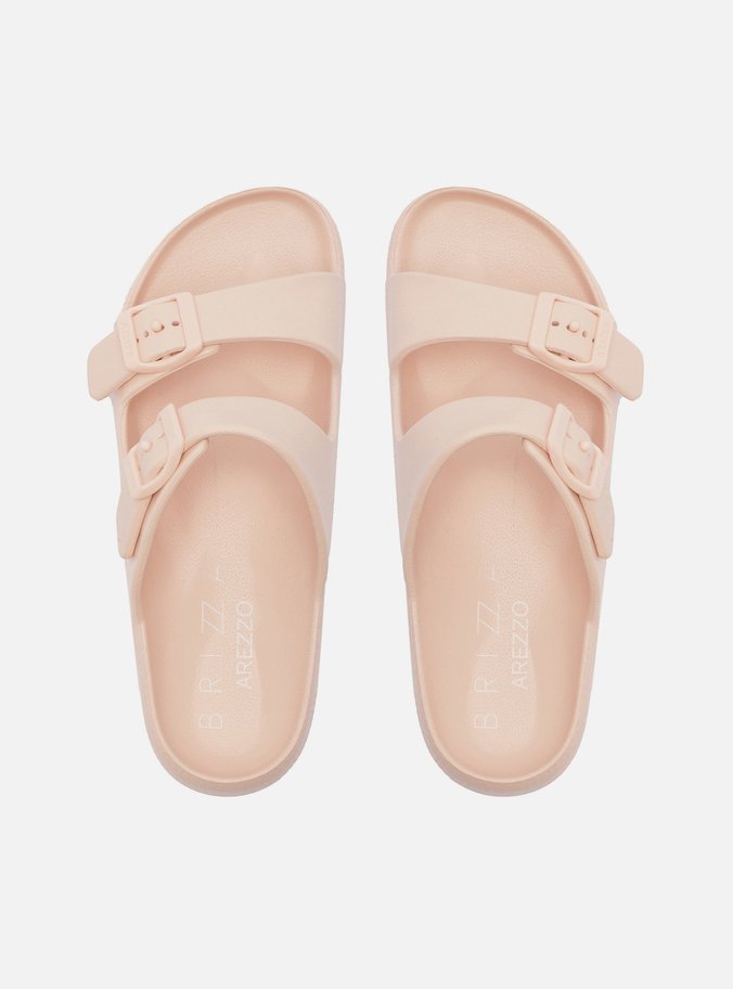 Sandália Rasteira Nude Fivela
