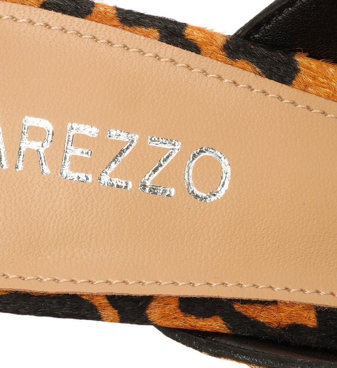 Mule Animal Print Pelo Salto Fino Tereza