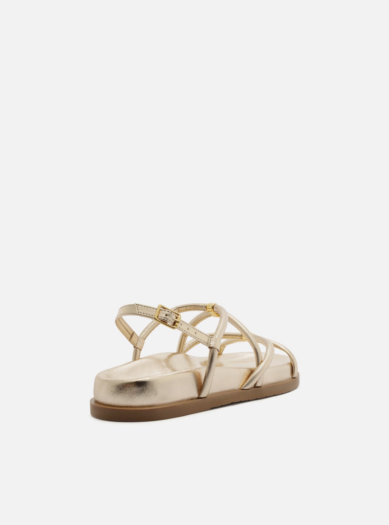 Sandália Papete Dourada Flatform Metais — foto 3