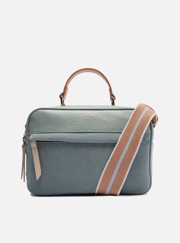 Bolsa Tiracolo Azul Prione Média Off-White