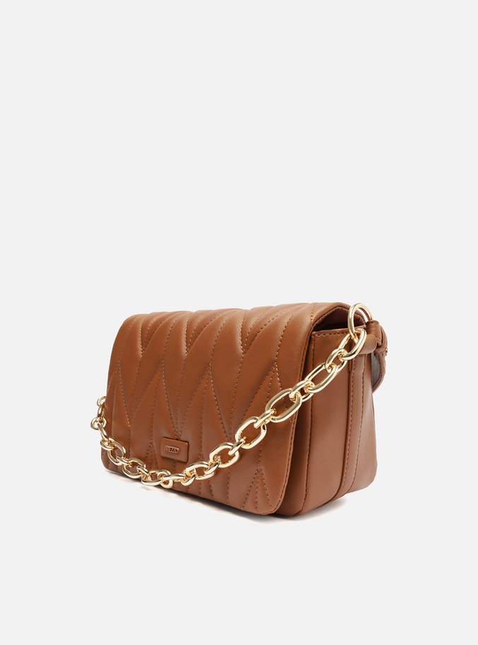 Bolsa Tiracolo Marrom Matelassê Pequena