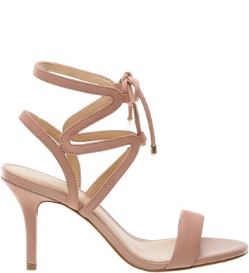Sandália Nobuck Lace Up Rose Blush