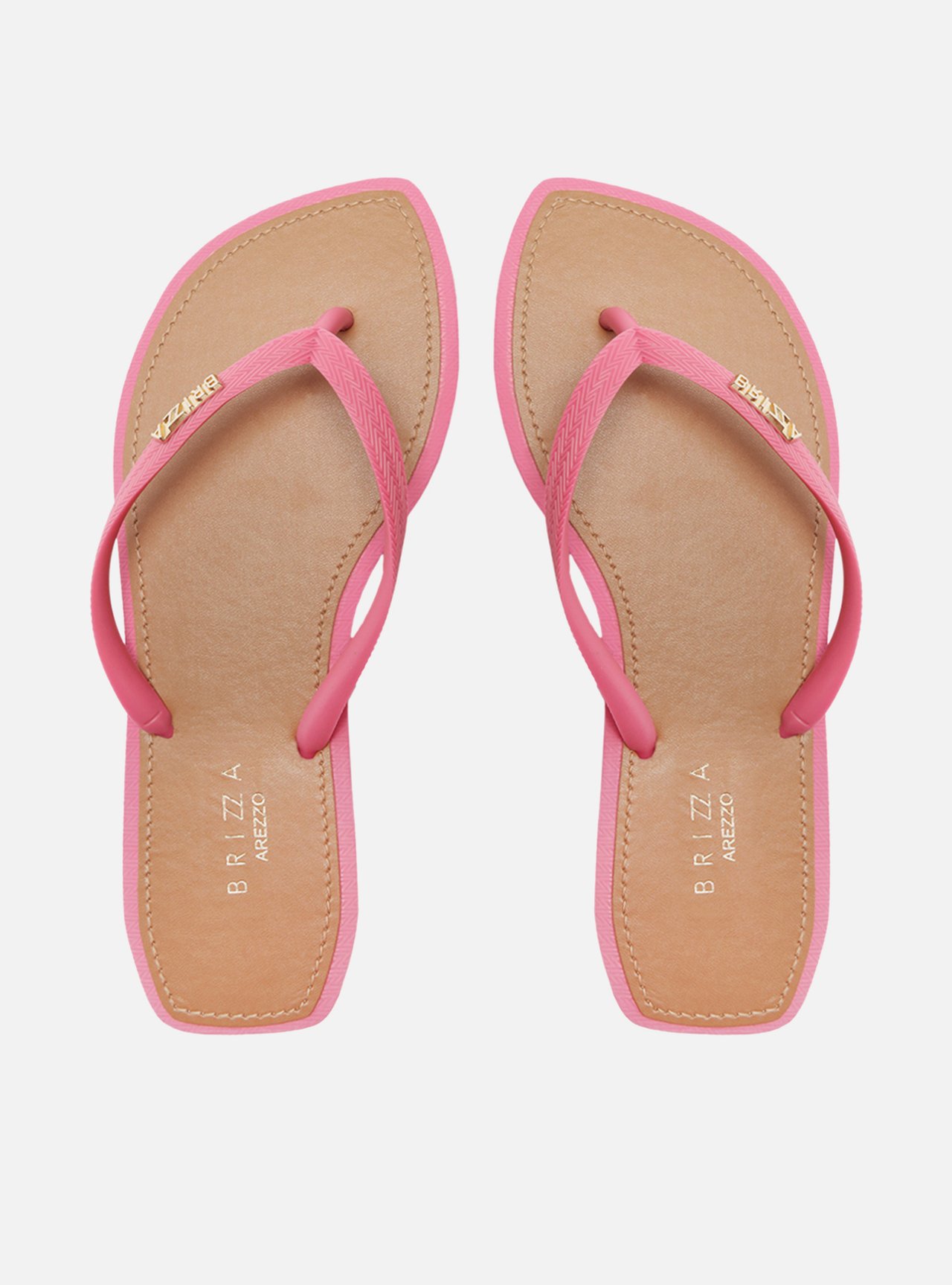 Chinelo de Dedo Rosa Leaf Recouro Brizza — foto 1