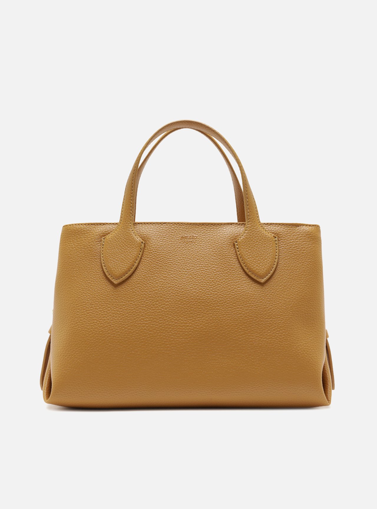 Bolsa Tote Marrom Texturizada Grande Fivelas — foto 1