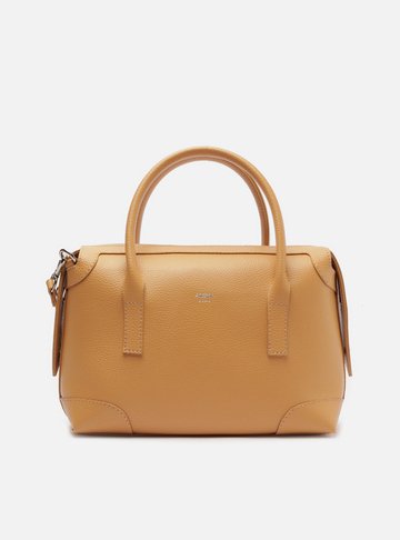 Bolsa Bowling Bege Grande Recortes