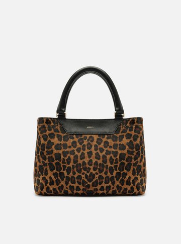 Bolsa Tote Animal Print Couro Média