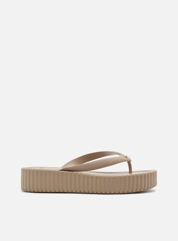 Sandália Marrom Claro Flatform Flip Flop Bali