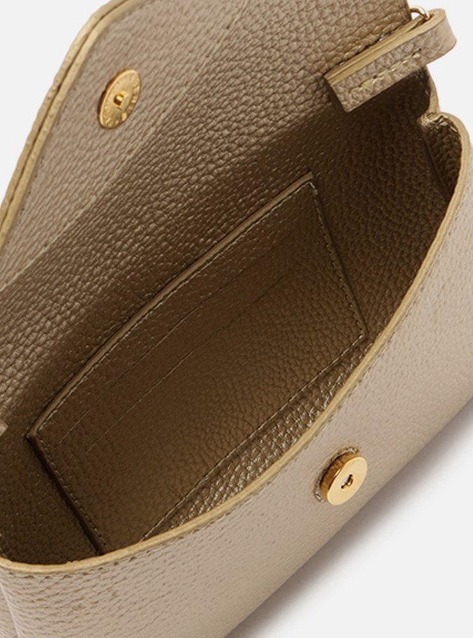 Bolsa Tiracolo Dourada Giorno Pequena Envelope