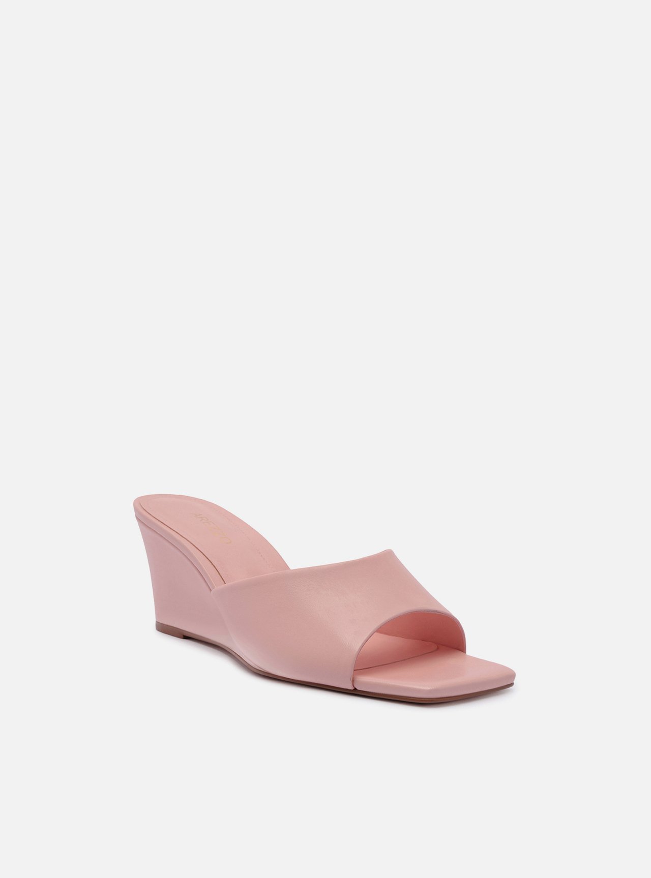 Tamanco Rosa Couro Anabela — foto 2