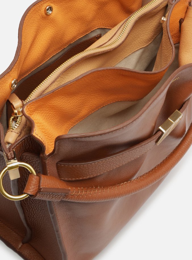Bolsa Tote Marrom Couro Grande Color 