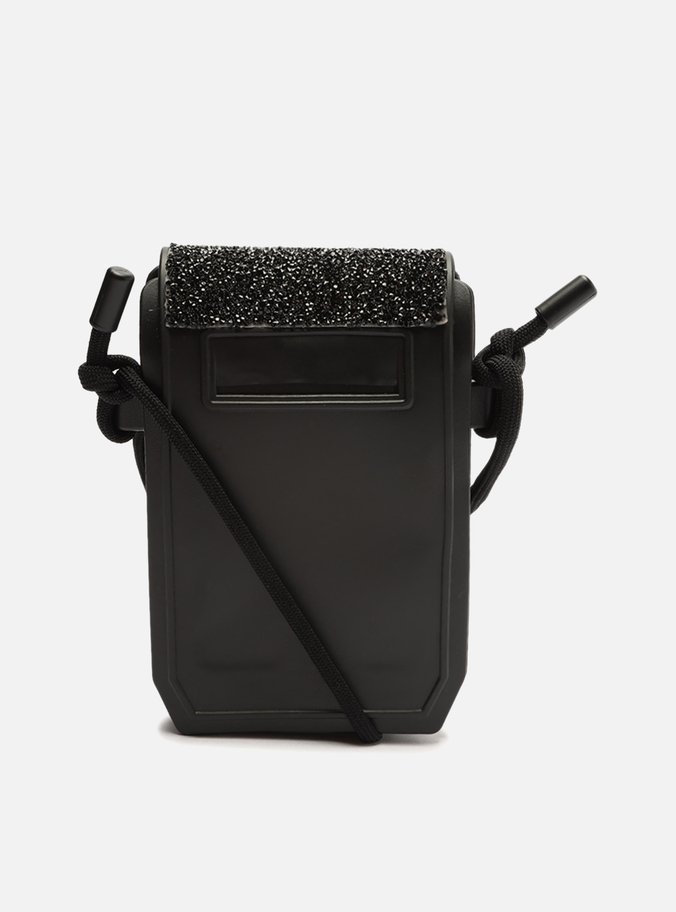 Bolsa Tiracolo Preta Glitter Pequena Brizza