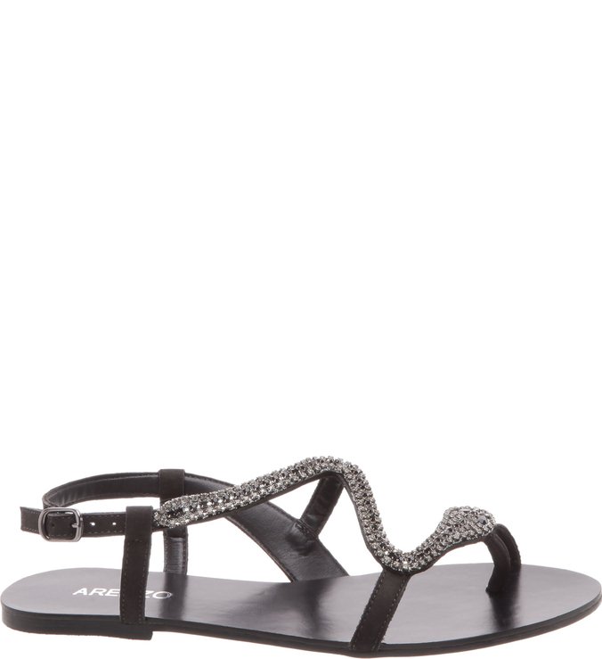 Rasteira Bright Snake Preta