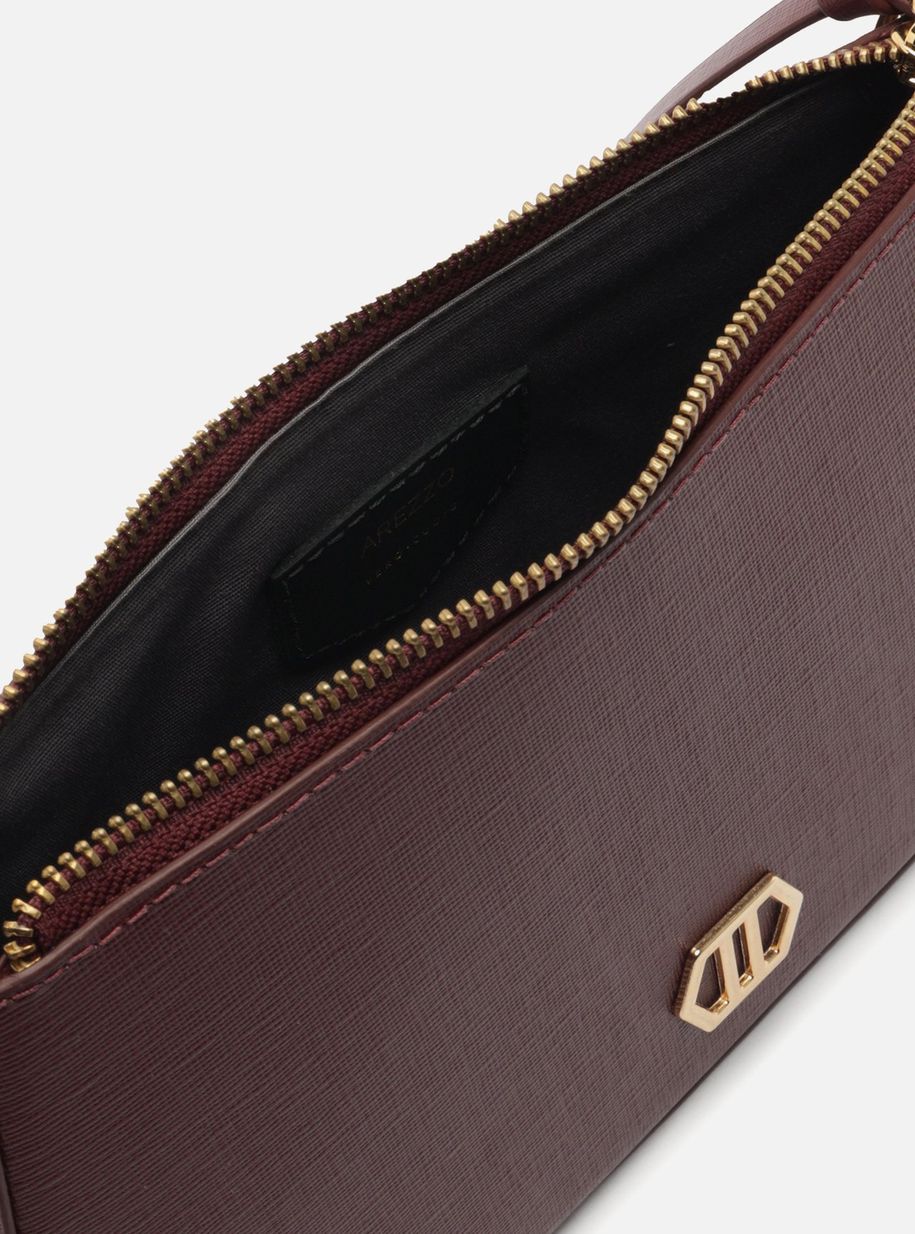 Bolsa Tiracolo Bordô Couro Pequena Corrente — foto 4