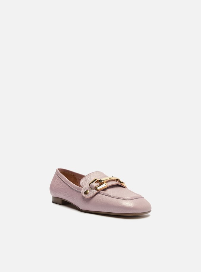 Loafer Rosa Couro Bridão Switch com Troca de Bridão