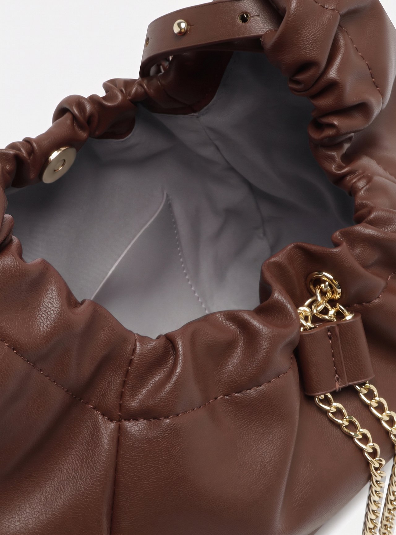 Bolsa Hobo Marrom Pequena — foto 4