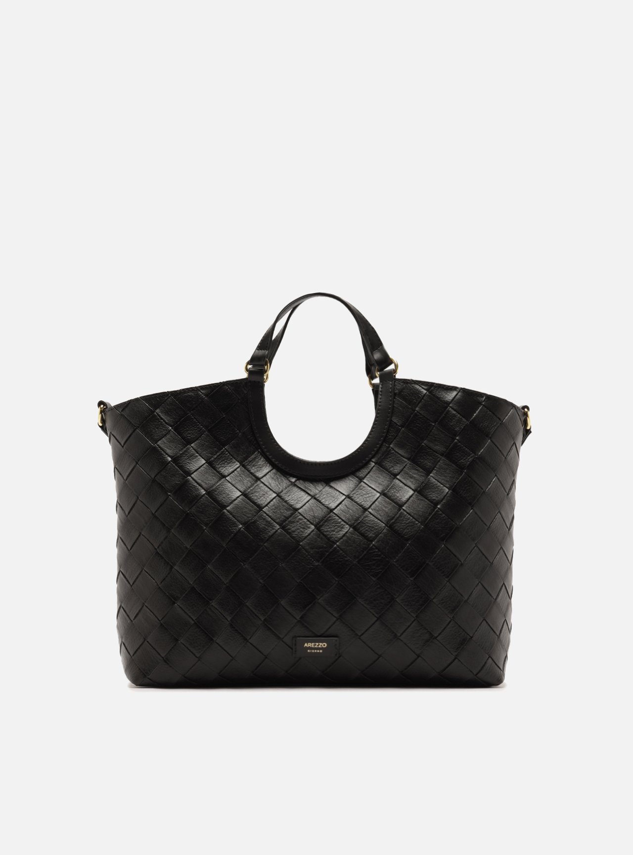 Bolsa Tote Preta Tressê Grande Tag — foto 1