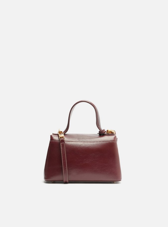 Tiracolo Vermelha Couro Pequena Bag Charm Victória