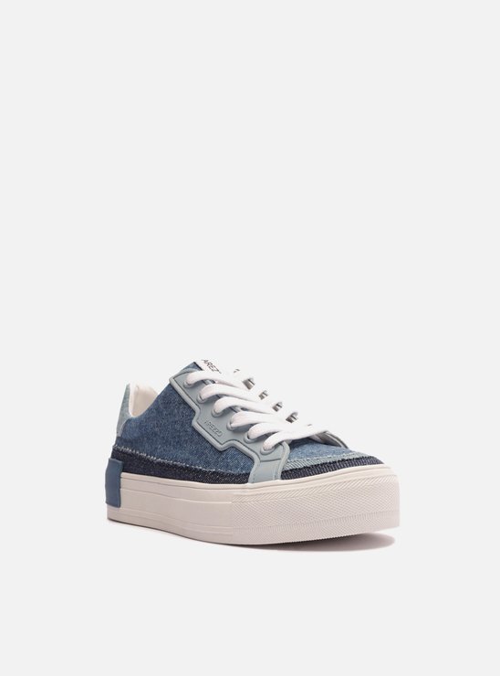 Tênis Jeans Flatform Amarração