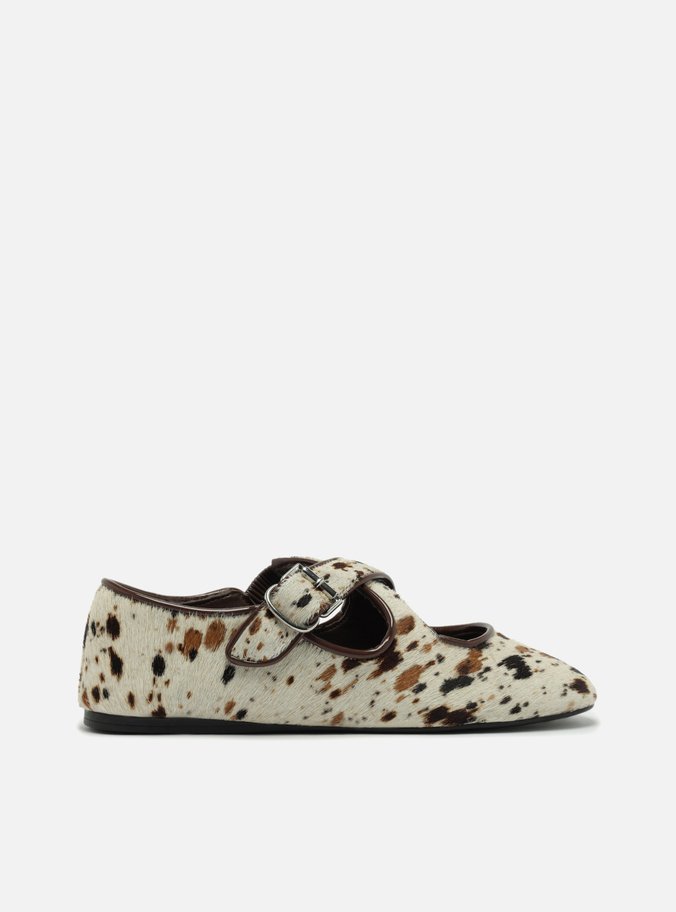 Sapatilha Animal Print Tiras Cruzadas